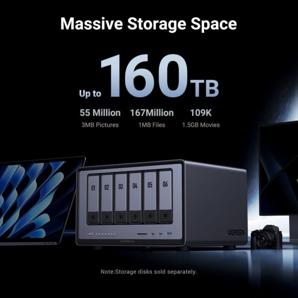 UGREEN NASync DXP6800 Pro | 6-Bay NAS with 8K HDMI Output - Image 2