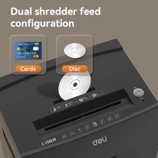 Deli ET098 | Micro-Cut Paper Shredder - Image 3
