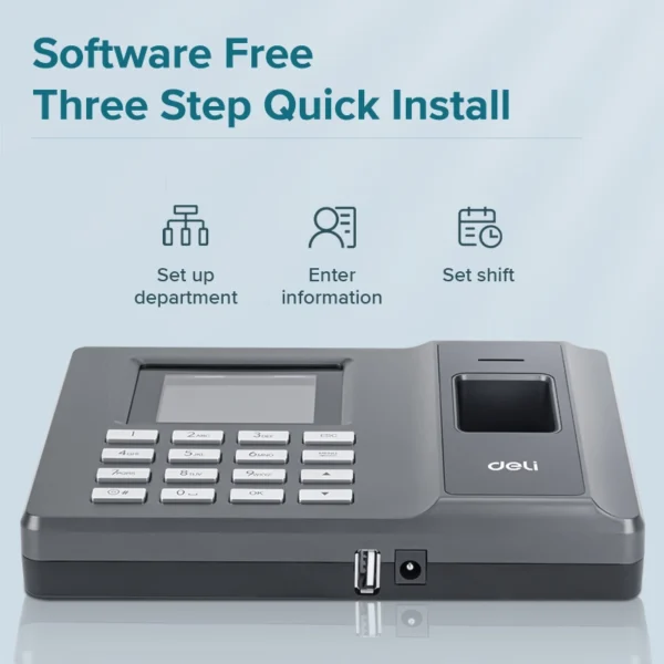 Deli ES152 | Fingerprint Attendance Machine - Image 2