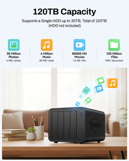 TerraMaster F4-425 4-Bay NAS | Intel Quad-Core (4GB RAM) - Image 3