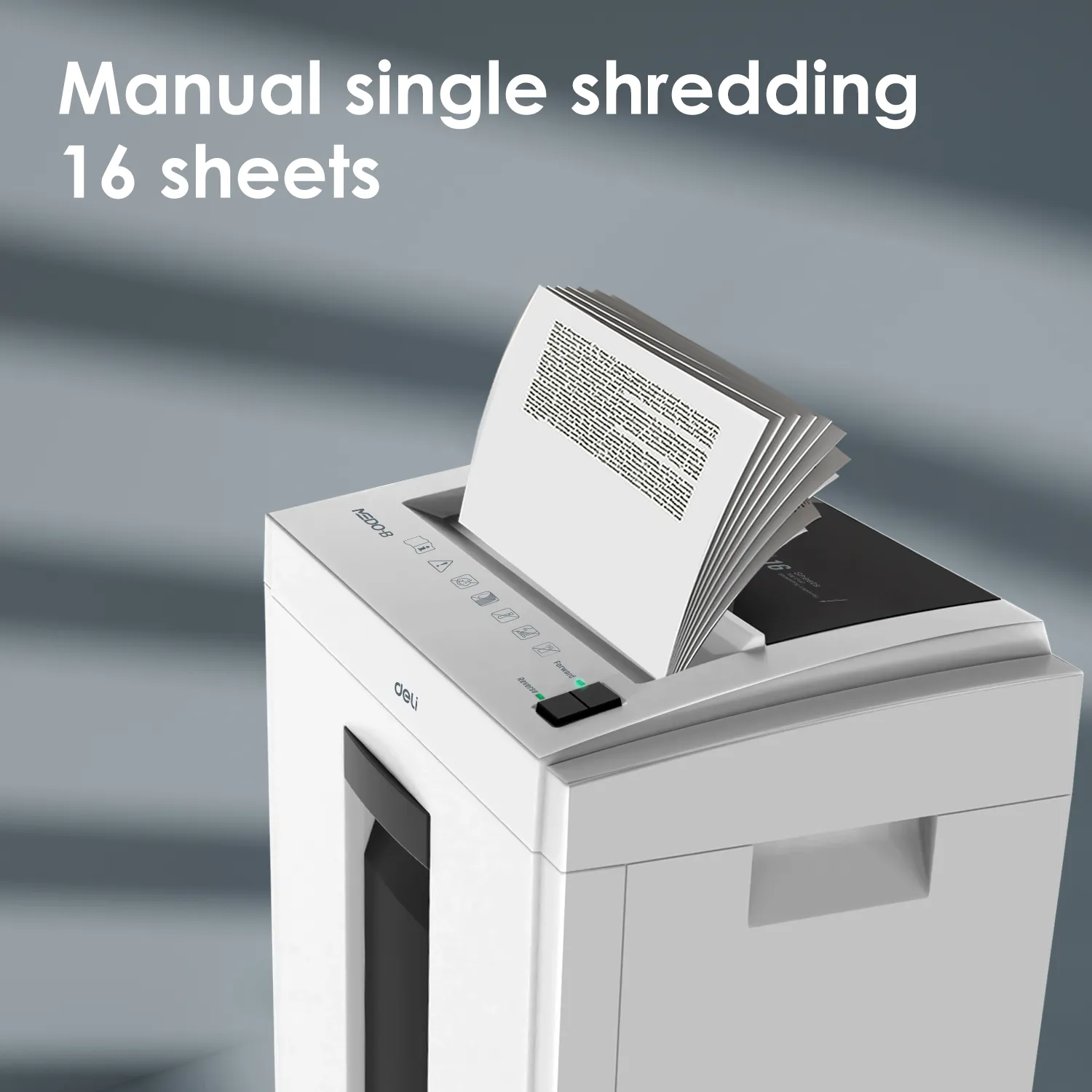 Deli ET053 Paper Shredder | 16-Sheet P-4 Cross-Cut Office Shredder - Image 2