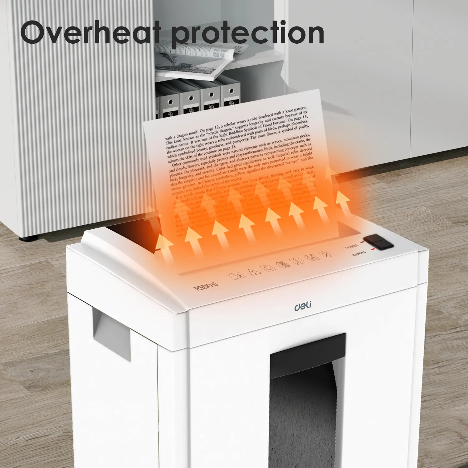 Deli ET053 Paper Shredder | 16-Sheet P-4 Cross-Cut Office Shredder - Image 4